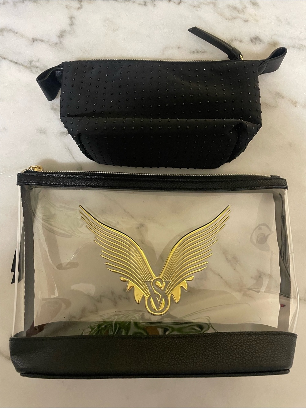 New Victoria's Secret Fashion Show 2025 Angel Wings Black Makeup Cosmetic Bag